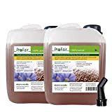10 Liter ProFair Leinöl (2 x 5 Liter Kanister) kaltgepresst, 100% aus Reiner Leinsaat, ohne Zusätze, Einzelfuttermittel für Pferd, Hund ...