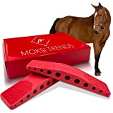 2 x Moksi Trends Pferdebürste, 6-in-1 Pflegebürste, Pferde Wurzelbürste, Massagekamm für Pferde, Pferde Zubehör