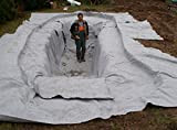 20 m² Teichvlies 1000g/m² Rolle 2 x 10 Meter Schutzvlies Folienschutz für Teichfolie Vlies