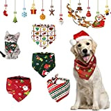 4 Stück Haustier Bandana, Weihnachten Hund Bandana, Dreieck Lätzchen, für Weihnachts mittelgroße bis große Hunde Kostüm Zubehör