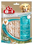 8in1 Delights Pro Dental Twisted Sticks - gesunde Kaustangen für Hunde zur Zahnpflege, 35 Stück