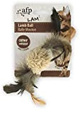 ALL FOR PAWS Lammfellball mit Vogelsound - Katzenspielzeug - beige