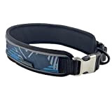 Amber Neck NeoprBlue(3035) Wasserdichtes Halsband für Hunde aus Neopren, Starkes Halsband mit Reflektor (Blau) (S (30-35 cm))