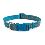 Ancol Fashion SZ5-9 Hundehalsband, Nylon, verstellbar, Pfotenabdruckmotiv, 45-70 cm, Blau