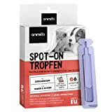 Animigo Spot On für Hunde & Katzen (1-60KG) - 6 Pipetten (6*1ml) - Zecken- & Flohschutz für alle Rassen & ...