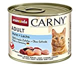 animonda Carny Adult Katzenfutter, Nassfutter für ausgewachsene Katzen, Huhn + Lachs, 6 x 200 g