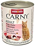 animonda Carny Adult Katzenfutter, Nassfutter für ausgewachsene Katzen, Pute, Huhn + Shrimps, 6 x 800 g