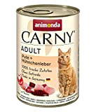 animonda Carny Adult Katzenfutter, Nassfutter für ausgewachsene Katzen, Pute + Hühnchenleber, 6 x 400 g