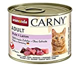 animonda Carny Adult Katzenfutter, Nassfutter für ausgewachsene Katzen, Pute + Lamm, 6 x 200 g