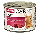 animonda Carny Adult Katzenfutter, Nassfutter für ausgewachsene Katzen, Rind + Herz, 6 x 200 g