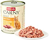 animonda Carny Adult Katzenfutter, Nassfutter für ausgewachsene Katzen, Rind + Huhn, 6 x 800 g