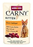 animonda Carny Kitten Katzenfutter, Nassfutter für Katzen bis 1 Jahr, Rind + Geflügel, 12 x 85 g