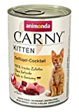 animonda Carny Kitten Katzenfutter, Nassfutter Katzen bis 1 Jahr, Geflügel-Cocktail, 6 x 400 g