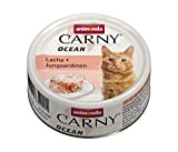 animonda Carny Ocean Katzenfutter, Nassfutter für Katzen, Lachs+ Jungsardinen, 12 x 80 g