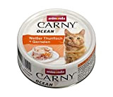 animonda Carny Ocean Katzenfutter, Nassfutter für Katzen, Weißer Thunfisch + Garnelen, 12 x 80 g