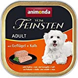 animonda Vom Feinsten Adult Hundefutter, Nassfutter für ausgewachsene Hunde, Geflügel + Kalb, 22 x 150 g