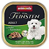 animonda Vom Feinsten Adult Hundefutter, Nassfutter für Erwachsene Hunde, mit Huhn + Kaninchen in Sauce, 22 x 150 g