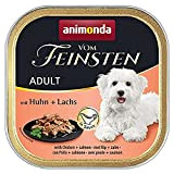 animonda Vom Feinsten Adult Hundefutter, Nassfutter für Erwachsene Hunde, mit Huhn + Lachs in Sauce, 22 x 150 g
