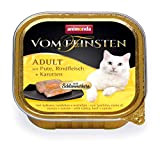 animonda Vom Feinsten Adult Katzenfutter, Nassfutter für ausgewachsene Katzen, Schlemmerkern Schlemmerkern mit Pute, Rindfleisch + Karotten, 32 x 100 g