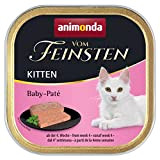 animonda Vom Feinsten Kitten, Nassfutter für wachsende Katzen im ersten Lebensjahr, Baby-Paté, 32 x 100 g