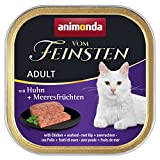 Animonda vom feinsten Nassfutter Katze Adult - mit Huhn + Meeresfrüchten 32 x 100g - hochwertiges premiere Katzenfutter Nass getreidefrei ...
