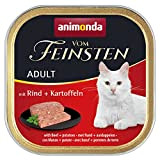 Animonda vom feinsten Nassfutter Katze Adult - mit Rind + Kartoffeln 32 x 100g - hochwertiges premiere Katzenfutter Nass getreidefrei ...