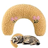 Annual Kissen für Katzen - Weiches, Flauschiges Katzenkissen, beruhigendes Spielzeug, Gelenkentlastung, Schlafverbesserung,Deep Sleep U-förmiges begleitendes kleines Kissen, schützt