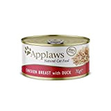 Applaws 100% Natural Wet Cat Food, Chicken with Duck Can, 70g (Pack of 24)