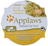 Applaws Katze Schale, saftiger Hühnerbrust mit Ente, 10er Pack (10 x 60 g)