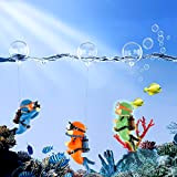 Aquarium Dekoration, 3 Stück Leuchtend Schwimmende Taucher Aquarium Ornament Arten Fische Spielzeug Zubehör Deko Landschaftszubehör für Aquarium und Aquarien