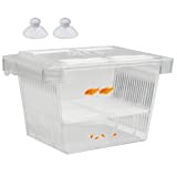 Aquarium-Isolationsbox Aufzuchtbecken Acryl Doppelschicht Fisch Aufzuchttank Zuchtisolationsbox Aquarium Brutkasten Inkubator Box 12x7x7cm Multifunktional Zuchtbecken Aufzuchtbehälter
