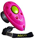 ASCO Premium Clicker, Finger Clicker für Clickertraining, Hunde Katzen Pferde Profi Clicker, Hundetraining Klicker pink AC08F