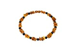 Baltic Amber Necklace for Dogs and Cats with Lava Gemstone (30 cm)