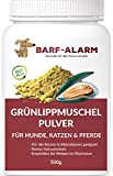 barf-alarm Grünlippmuschel Hund 100% Grünlippmuschelpulver für Hunde 500g - Grünlippmuschelextrakt Hunde Perna Canaliculus – Barf Pulver