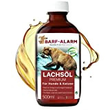 barf-alarm Premium Lachsöl Hunde 500ml Lachsöl für Hunde 500ml mit Omega 3 und Omega 6 Fettsäuren – Lachsöl Hund als ...