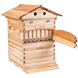Bee Hive Komplettset Auto Flow Bienenstock, Haus-Set Bienenstock-Boxen mit 7 Stück Kamm Honigrahmen für Anfänger und professionelle Imker