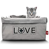CanadianCat Company ® | Katzenbett 45 x 35 x 35 cm - Kuschelbett, Bettchen für alle Katzen die Pappe und ...