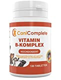 CaniComplete Vitamin B-Komplex für Hunde, Katzen: B1, B2, B3, B5, B6, B9, B12, K3, Calcium, Folsäure. Unterstützt wichtige Nervenfunktionen.120 Stück ...
