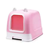 Cat Litter Box Fully Enclosed Cat Toilet Portable Handle Pet Cat with Drawer Automatic Litter Box Cat Litter Pan