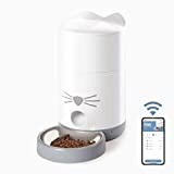 Catit Pixi Smart Futterautomat für Katzen, Steuerung via App, für 1,2kg geeignet, Weiß, Grau