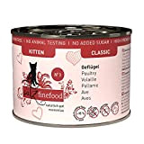 catz finefood Kitten N 3 Geflügel Katzenfutter nass - Feinkost Kitten Nassfutter für junge Katzen ohne Getreide und Zucker mit ...