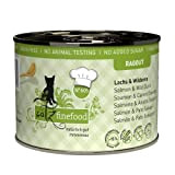 catz finefood Ragout N° 605 Lachs & Ente Katzenfutter nass - Feinkost Nassfutter für Katzen in Sauce ohne Getreide und ...