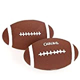 Chiwava 2 stück 6 Zoll Quietschen Latex Hundespielzeug Ball Fußball Rugby Holen interaktives Spielzeug für mittlere groß Hunde