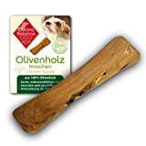 ChronoBalance® Olivenholz Kauknochen S für Hunde, EIN hartes und stumpfes Kauholz als natürliches Kauspielzeug für Hunde, perfekt geeignet als Zahnpflege, ...