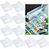 Chudian 10 Stück Glasabdeckungs-Clips für Aquarien, Acryl Aquarium Glasabdeckung Halter Aquarium Abdeckung Halterung Unterstützung