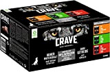 Crave Multipack - Hundenassfutter in der Dose - 3 Varietäten in Pastete - 6 x 400g