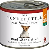 defu Hund | Bio Rind Sensitive | Premium Bio Hundefutter | Nassfutter Menü für Hunde (12x200g)