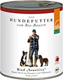 defu Hund | Bio Rind Sensitive | Premium Bio Hundefutter | Nassfutter Menü für Hunde (6x820)