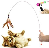 Diawell Katzenangel mit Glocke Angel Spielangel für Katzen Katzenspielzeug Katze Spielzeug