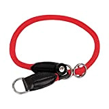 Dibea Hundehalsband Retrieverhalsband Dressurhalsband Rot Länge 35 cm Ø 0,8 cm